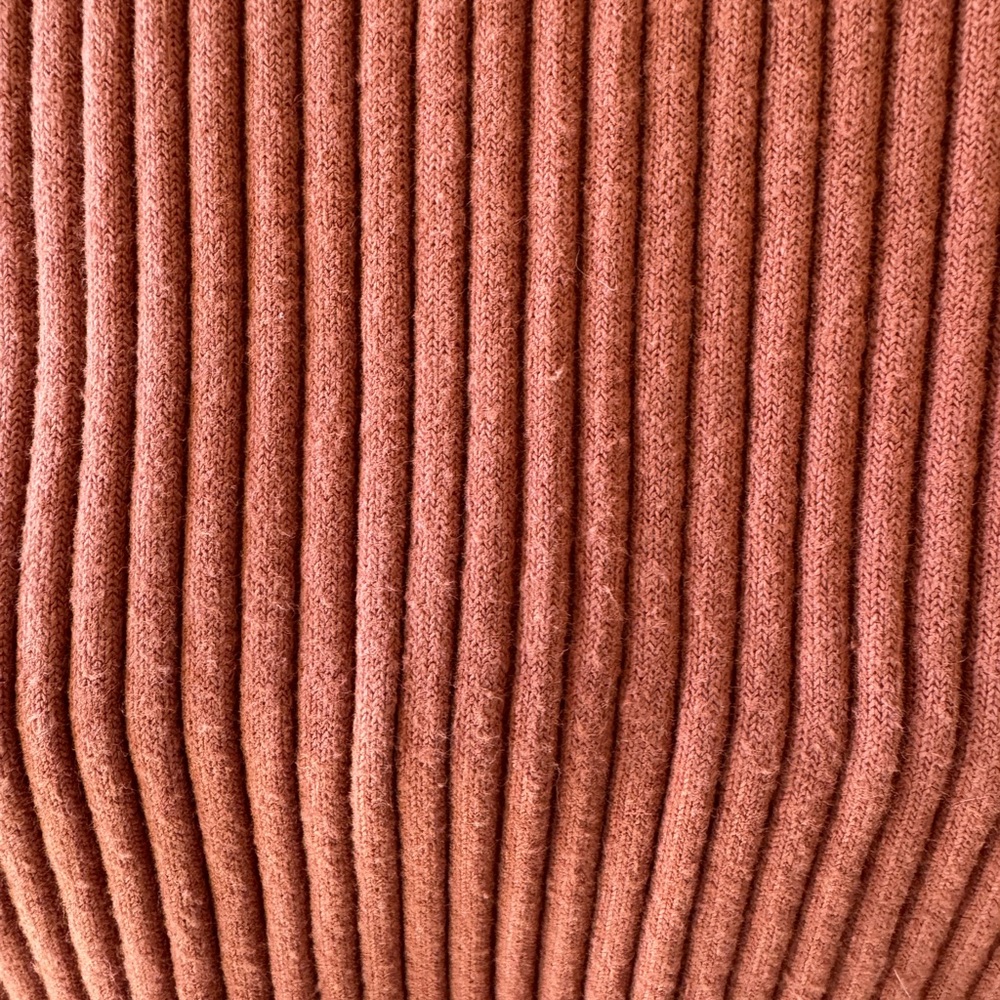 Sleeveless Ribbed Dress - Rust - Picture 4 of 6